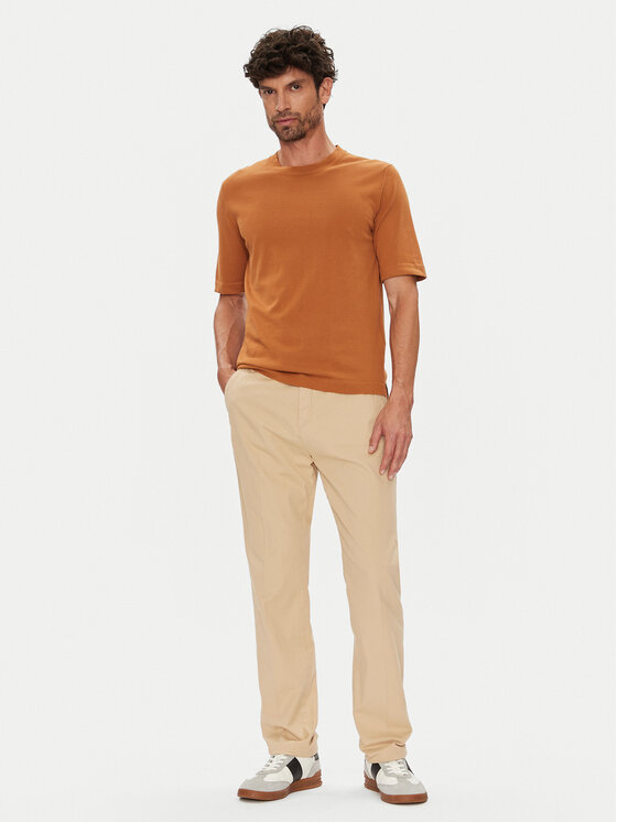 K-Way K-Way Majica Combe K4126SW Rjava Regular Fit