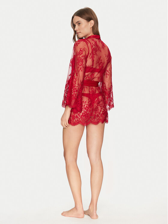 Hunkemöller Hunkemöller Szlafrok Isabelle 300603 Czerwony