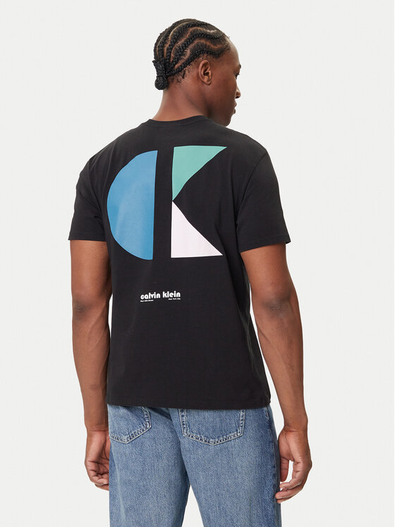 Calvin Klein Jeans Calvin Klein Jeans Tricou Bauhaus Logo LV04RC827G Negru Regular Fit