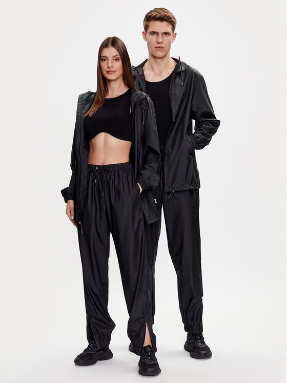 Rains Rains Παντελόνι υφασμάτινο 18560 Μαύρο Comfortable Fit