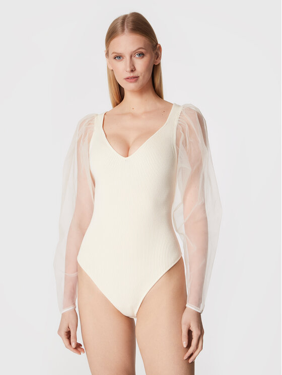 TWINSET TWINSET Glaustinukė 222TT3105 Écru Slim Fit