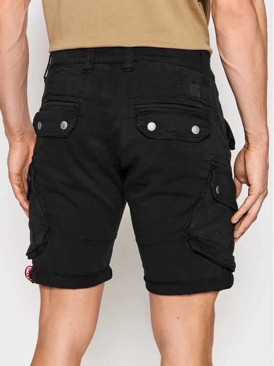 Alpha Industries Alpha Industries Bavlnené šortky Combat 116210 Čierna Regular Fit