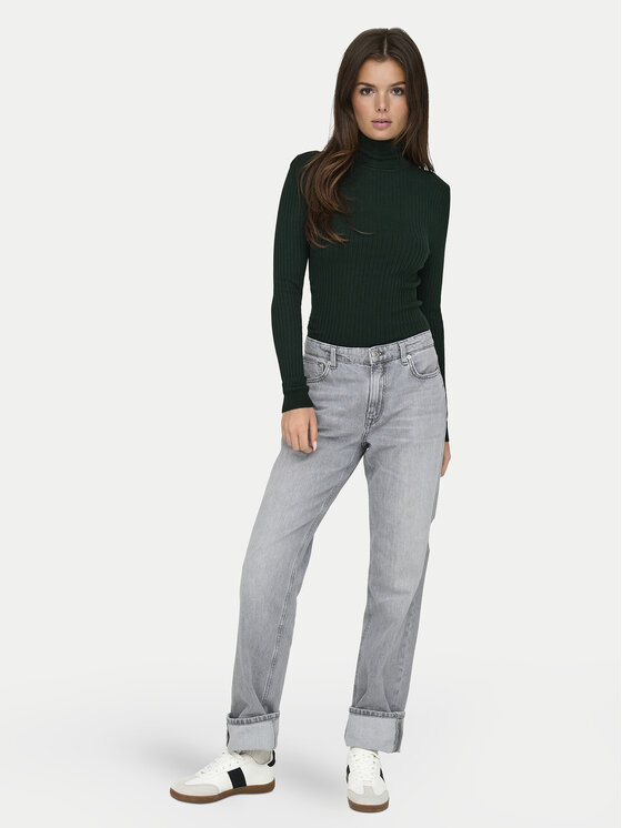 ONLY ONLY Krekls ar augstu apkakli Karol 15165075 Zaļš Slim Fit