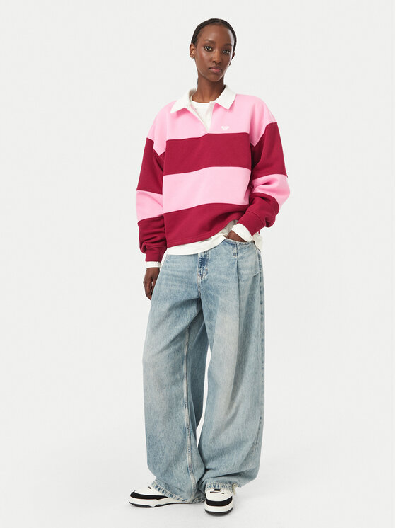Roxy Roxy Суитшърт Lineup ERJFT05113 Розов Oversize