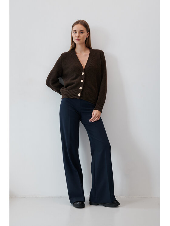Fobya Fobya Kardigan F2060 Brązowy Basic Fit
