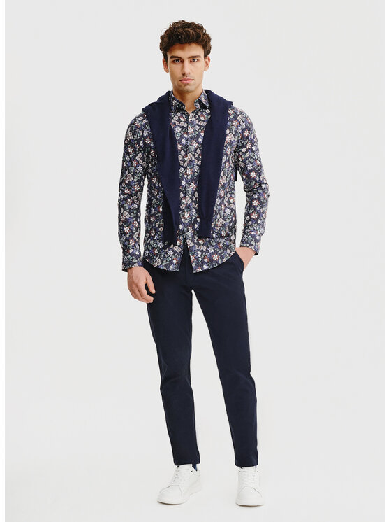 Pako Lorente Pako Lorente Koszula P25SF-1X-001 Granatowy Slim Fit