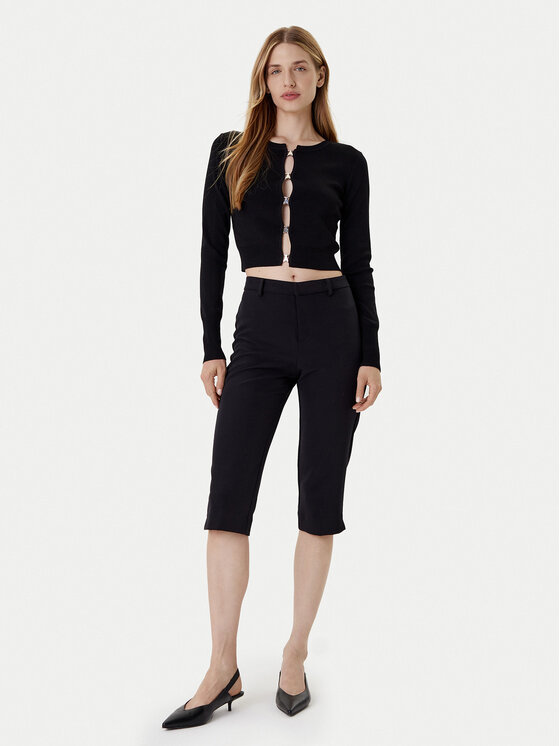 ONLY ONLY Spodnie capri Gitta 15349571 Czarny Slim Fit