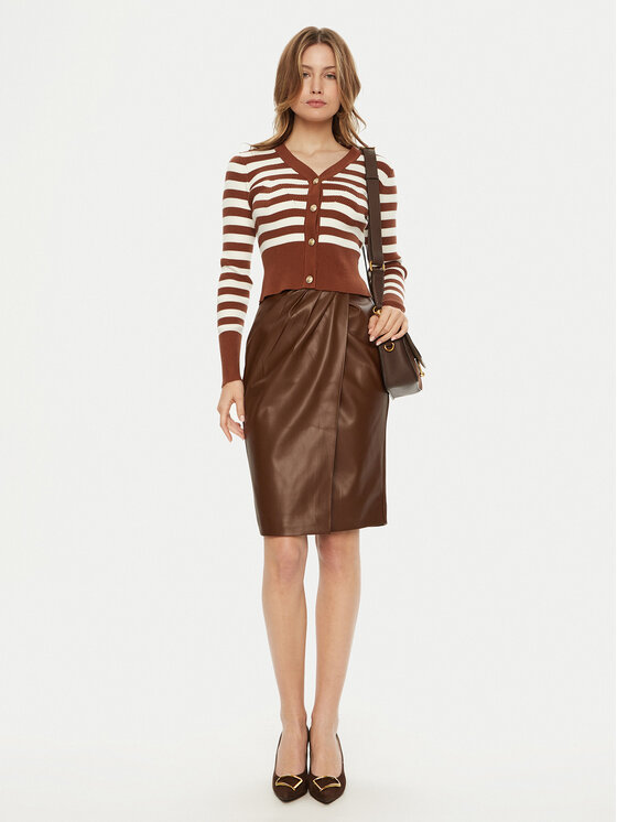 Fracomina Fracomina Кардиган FS24WT8005K459N8 Коричневий Slim Fit