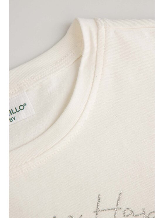Coccodrillo Coccodrillo Tričko ZC6143201FGK-003 Krémová Regular Fit