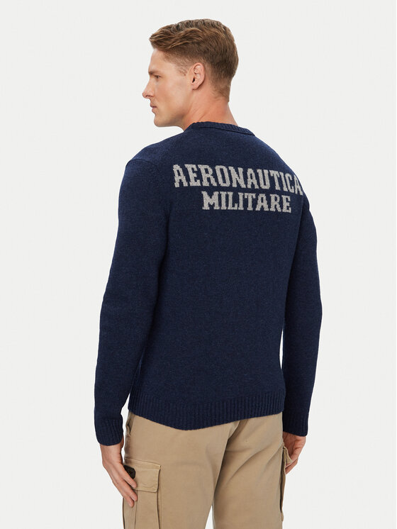 Aeronautica Militare Pulover 262MA1645UL00924 Bleumarin Regular Fit