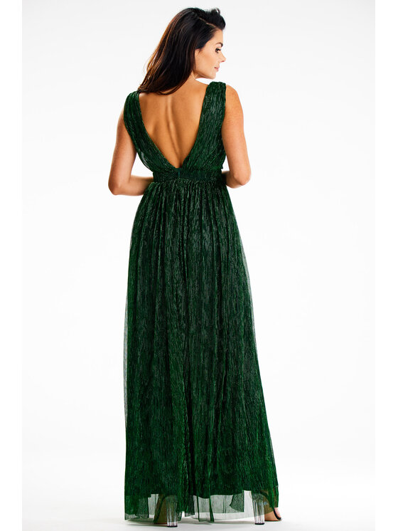 Awama Awama Abito da sera A625 Verde Basic Fit