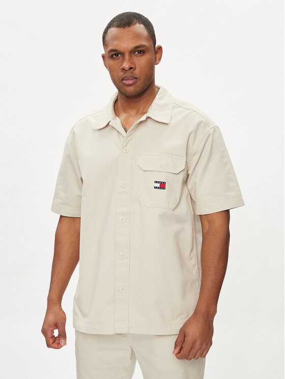 Tommy Jeans Košeľa Essential DM0DM18969 Béžová Regular Fit