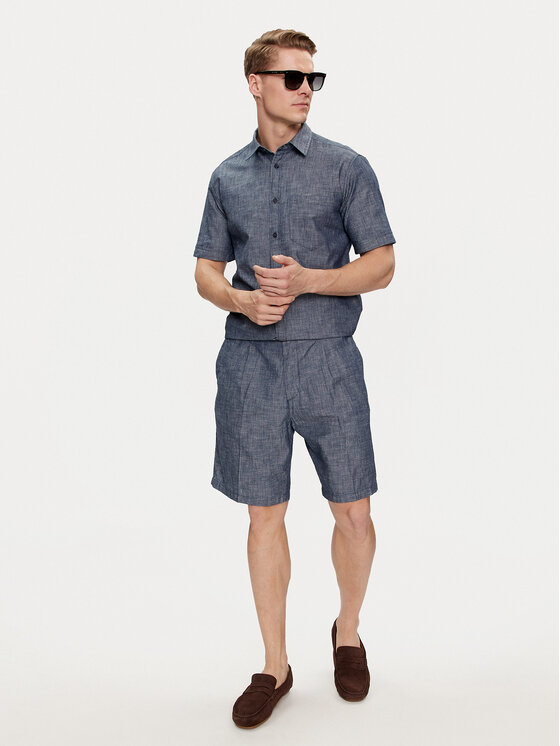 United Colors Of Benetton United Colors Of Benetton Szorty materiałowe 4WV1U9005 Granatowy Regular Fit