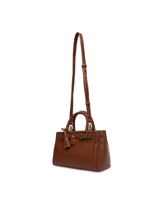 Tommy Hilfiger Tommy Hilfiger Ročna torba American Icon Mini Tote Leather AW0AW17926 Rjava
