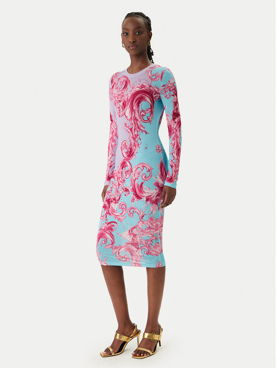 Versace Jeans Couture Versace Jeans Couture Rochie de zi 80HAO9P0 JS547 Colorat Slim Fit