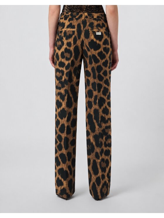 PHILIPP PLEIN PHILIPP PLEIN Spodnie materiałowe 31572 Brązowy Straight Fit