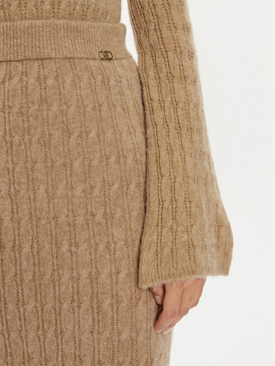 Liu Jo Liu Jo Spódnica midi WF4391 MA43P Beżowy Regular Fit