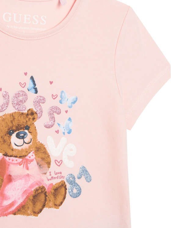 Guess Guess T-särk K6RI03 K6YW4 Roosa Regular Fit