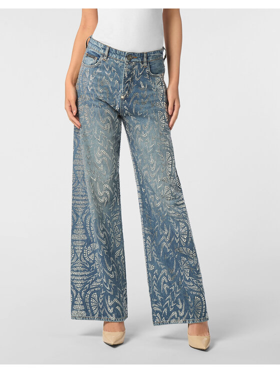 PHILIPP PLEIN PHILIPP PLEIN Jeansy 27655 Modrá Skater Fit