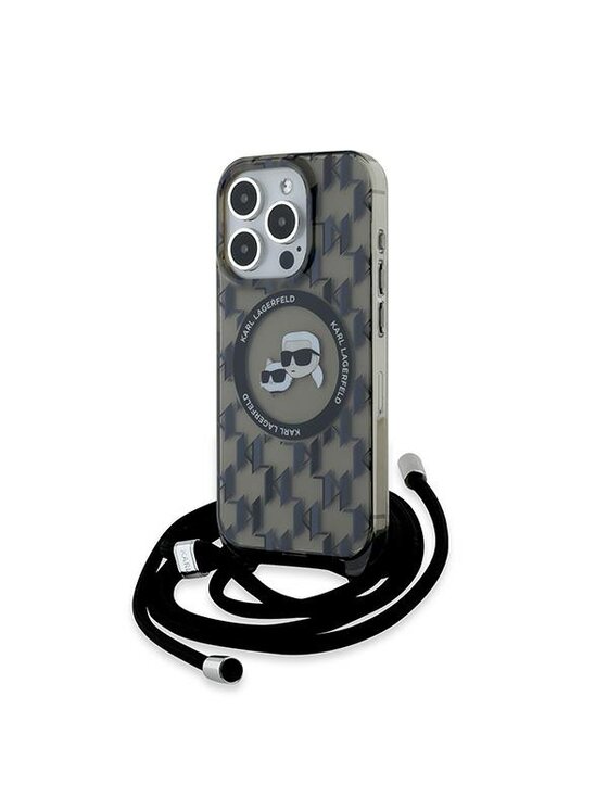 Etui na telefon KARL LAGERFELD, Czarne, Apple iPhone 15 Pro