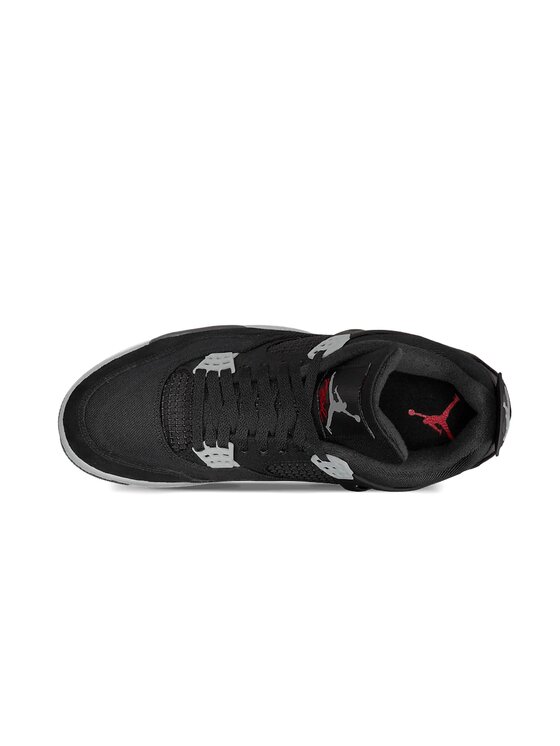 Nike Sneakersy Air Jordan 4 Retro SE Black Canvas Czarny