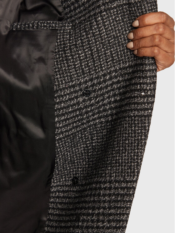 The Kooples The Kooples Płaszcz wełniany FMAN25005K Szary Regular Fit