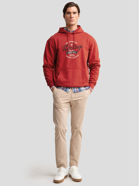 BIG STAR BIG STAR Bluza HERITY Pomarańczowy Comfort Fit