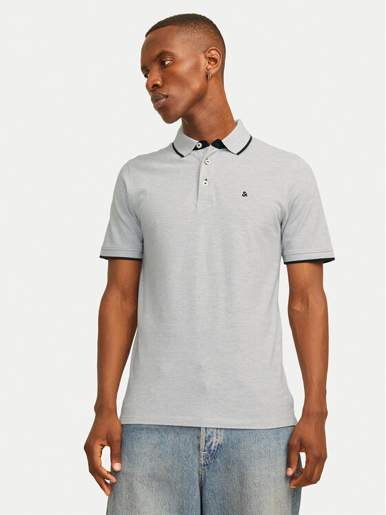 Jack & Jones Jack & Jones Galléros póló szett Paulos 12191216 Szürke Slim Fit
