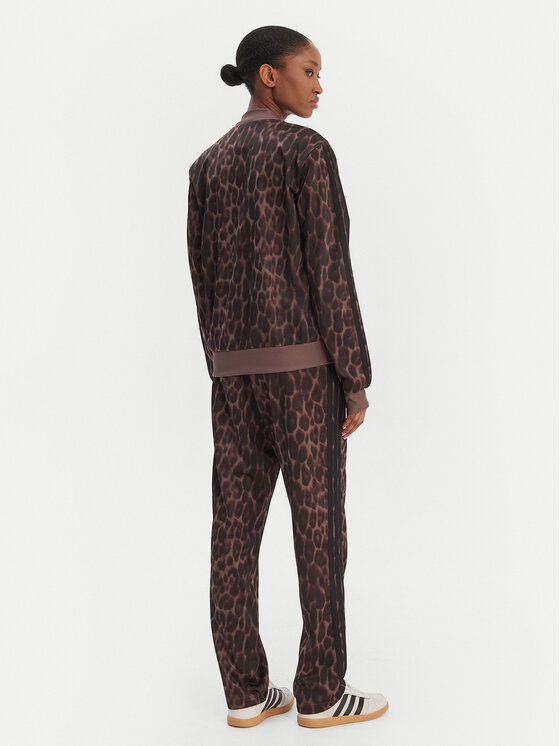 adidas adidas Trenerka Essentials 3-Stripes Animal JZ0927 Smeđa Regular Fit