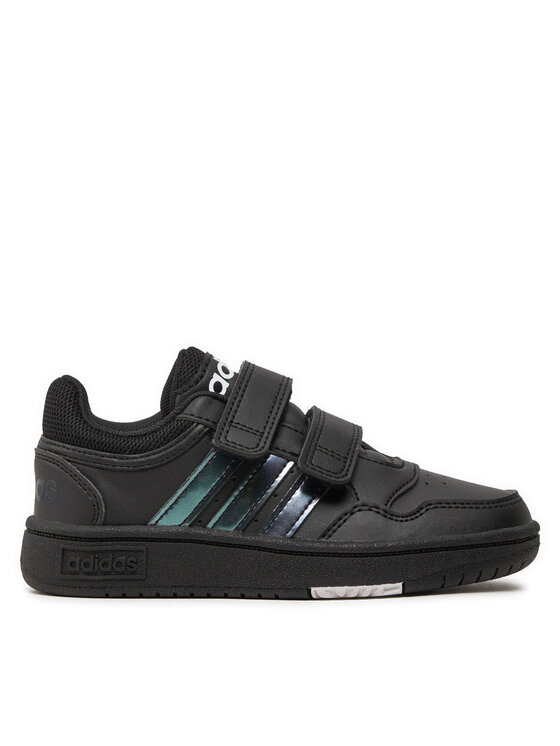 Adidas black trainers junior outlet