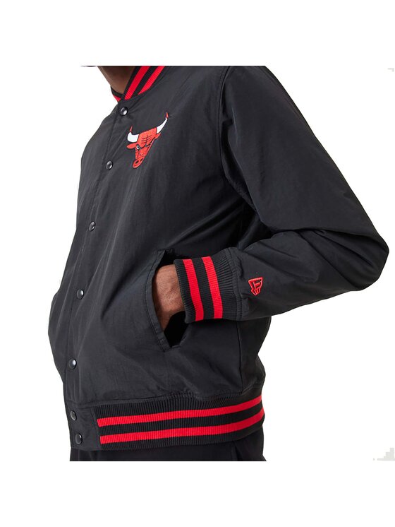 New Era New Era Kurtka bomber NBA Chicago Bulls Script Bomber Jacket Czarny Active Fit