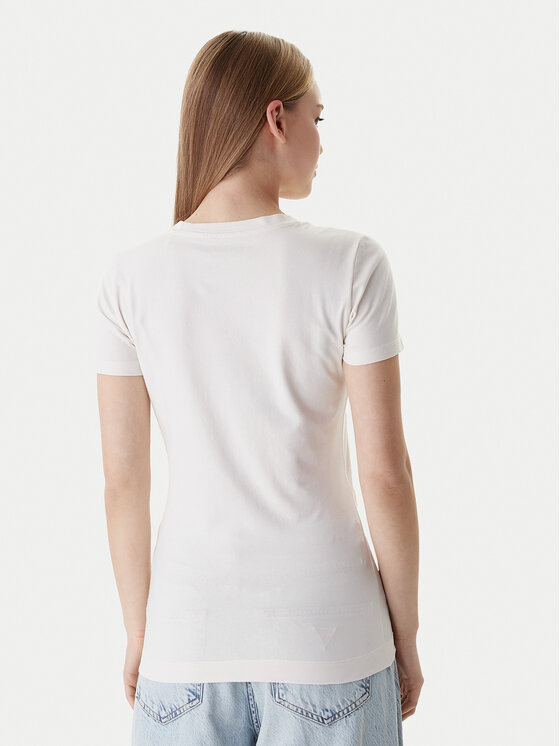 Guess Guess Tričko W6RI35 J1314 Écru Slim Fit