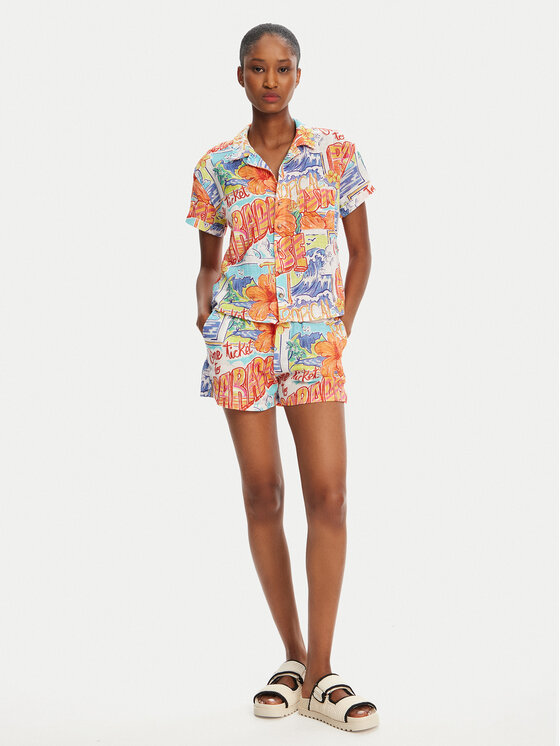 Banana Moon Banana Moon Шорти з тканини Morata Aquafies MKA10 Білий Regular Fit