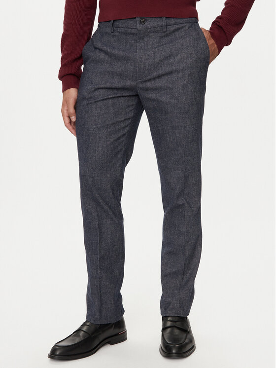 Tommy Hilfiger Pantaloni din material MW0MW36735 Bleumarin Regular Fit