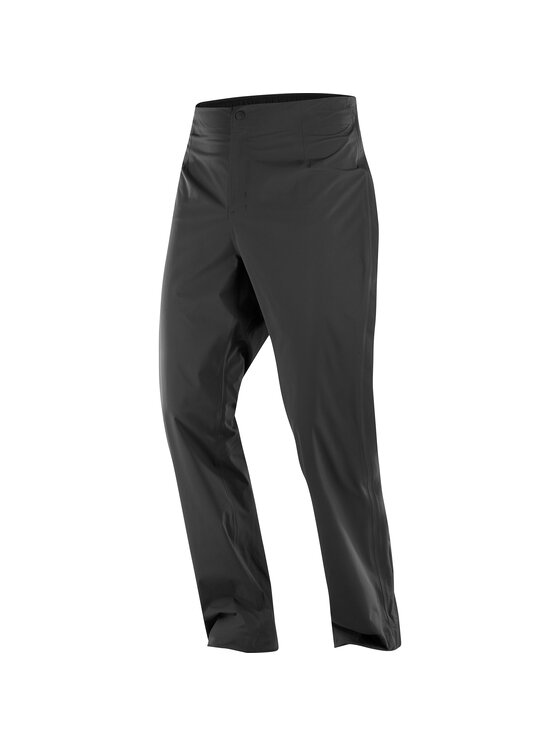 Salomon Salomon Spodnie przeciwdeszczowe OUTERPATH 2.5 L WATERPROOF Czarny Regular Fit
