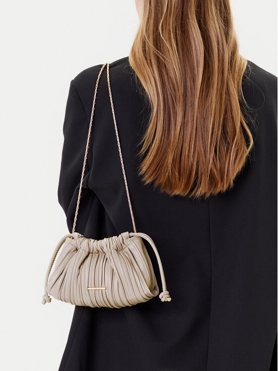 Calvin Klein Calvin Klein Ročna torba Plisse Mini Drawstring Bag LV04F3077G Écru