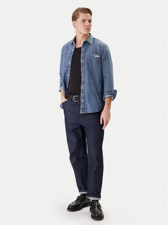 Calvin Klein Jeans Calvin Klein Jeans džinsiniai marškiniai LV04RE708G Mėlyna Regular Fit
