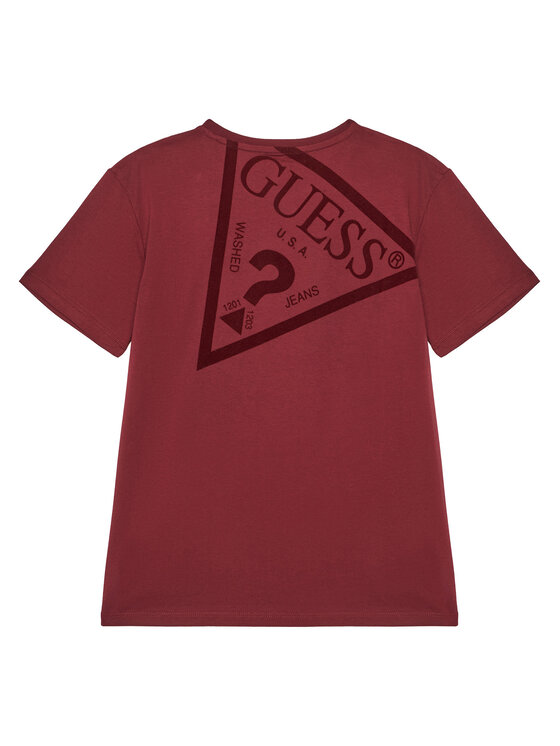 Guess Guess Póló L5YI39 K8HM4 Bordó Regular Fit