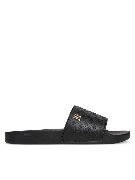 Tommy Hilfiger Tommy Hilfiger Klapki Th Monogram Poolside FW0FW08525 Czarny