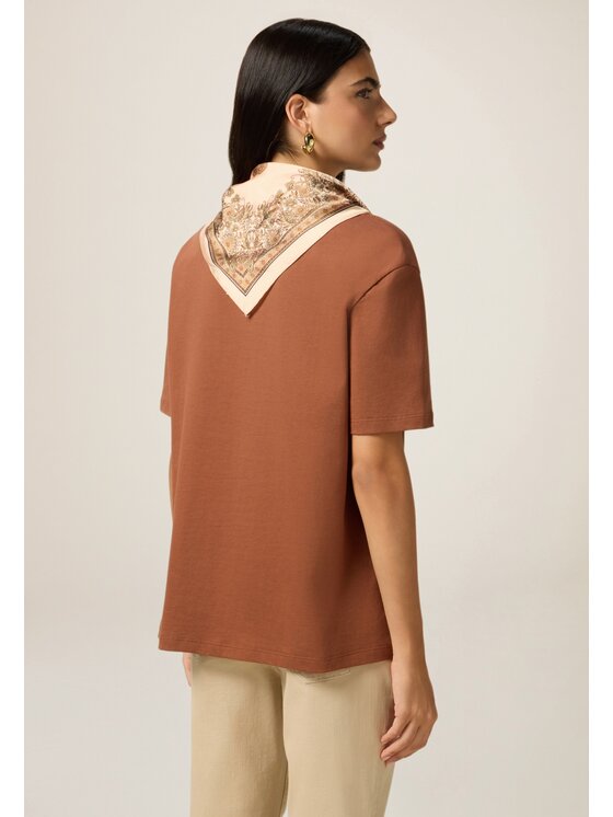 Oltre Oltre T-shirt G045J004410N012 Marrone Regular Fit