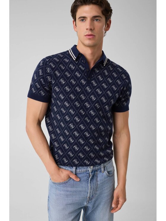 Guess Guess Πουλόβερ 183052 Μπλε Classic Fit
