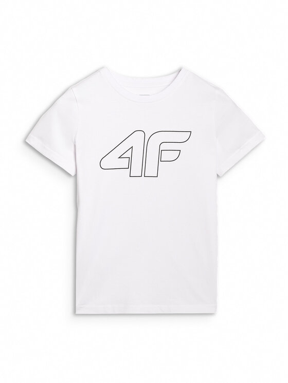 4F 4F T-Shirt BASIC+ Biały Regular Fit