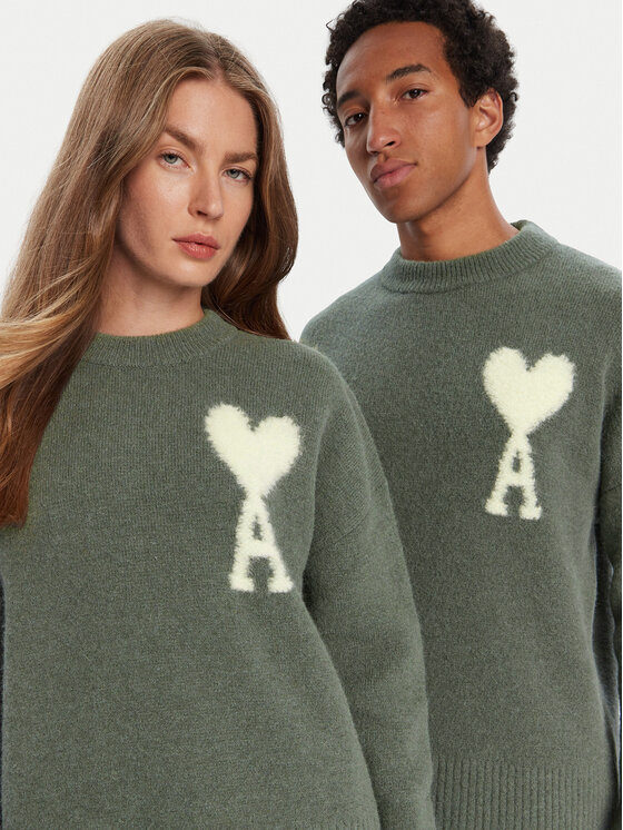 AMI Paris AMI Paris Πουλόβερ UKS025.KN0032 Πράσινο Regular Fit