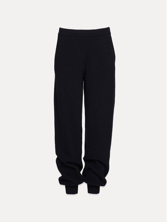 La Mania La Mania Úpletové kalhoty MAYRA Černá Basic Fit