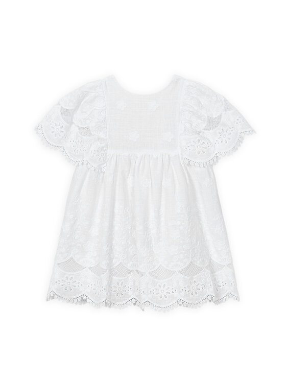 Mayoral Mayoral Elegantes Kleid 3923 Weiß Regular Fit