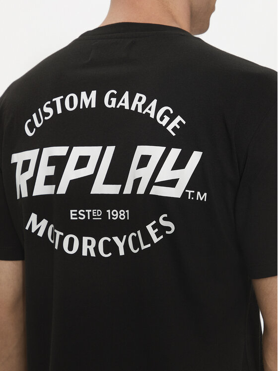 REPLAY Replay T-Shirt M6874 .000.2660 Czarny Regular Fit
