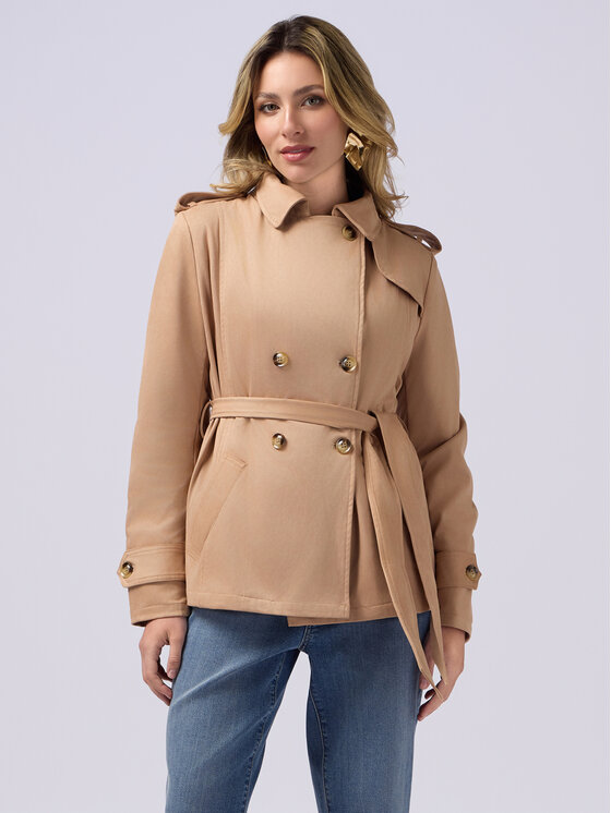 Oltre Oltre Giacca in similpelle R349R002143N002 Écru Regular Fit