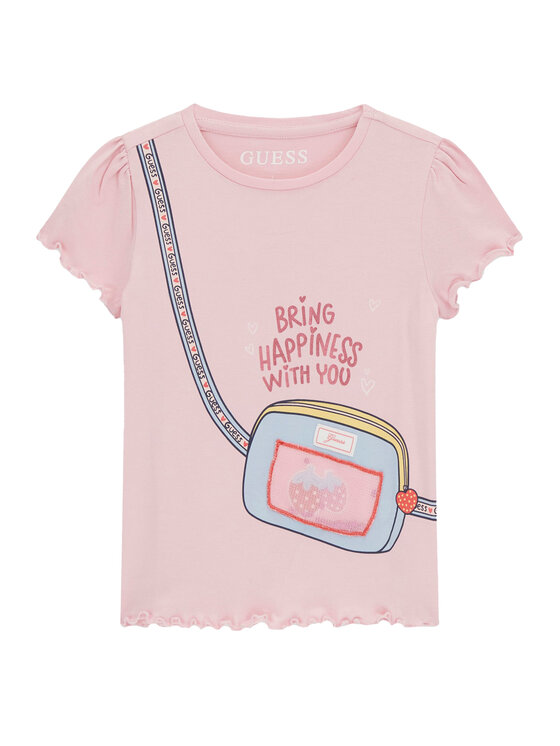 Guess Guess T-shirt K6GI06 K6YW4 Rosa Regular Fit