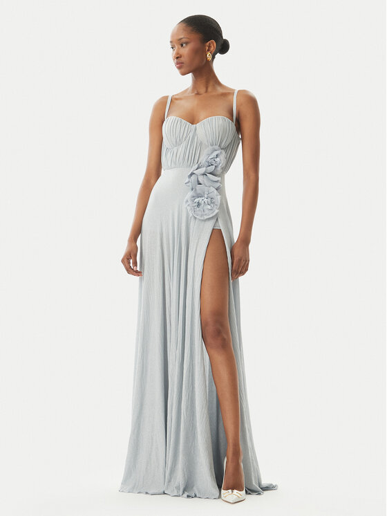 Elisabetta Franchi Rochie de seară AB-R22-52E2 Albastru deschis Regular Fit