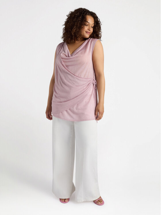 Fiorella Rubino Fiorella Rubino Top D129L000134N006 Różowy Regular Fit